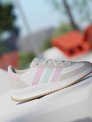 adidas White/Pastel Run 70s 2.0 Trainers - Image 1 of 17