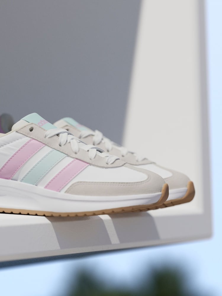adidas White/Pastel Run 70s 2.0 Trainers - Image 2 of 17
