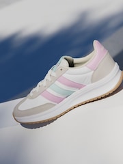 adidas White/Pastel Run 70s 2.0 Trainers - Image 6 of 17