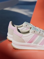 adidas White/Pastel Run 70s 2.0 Trainers - Image 8 of 17