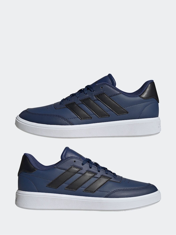 adidas Blue Courtblock Trainers - Image 5 of 10