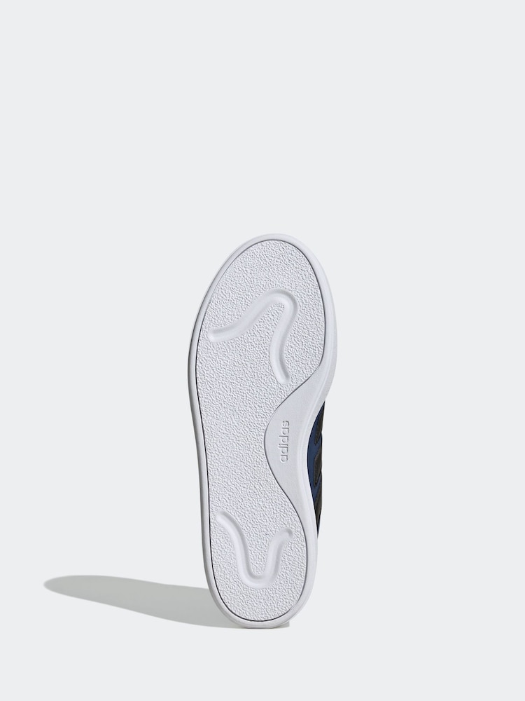adidas Blue Courtblock Trainers - Image 7 of 10