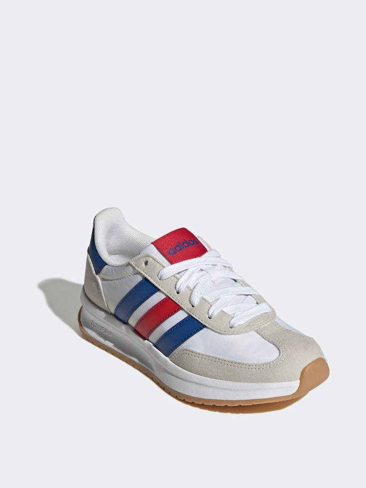 adidas White/Navy Run 70s 2.0 Trainers - Image 2 of 10