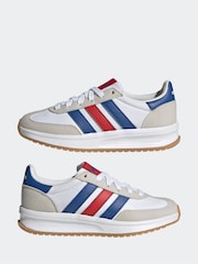 adidas White/Navy Run 70s 2.0 Trainers - Image 6 of 10