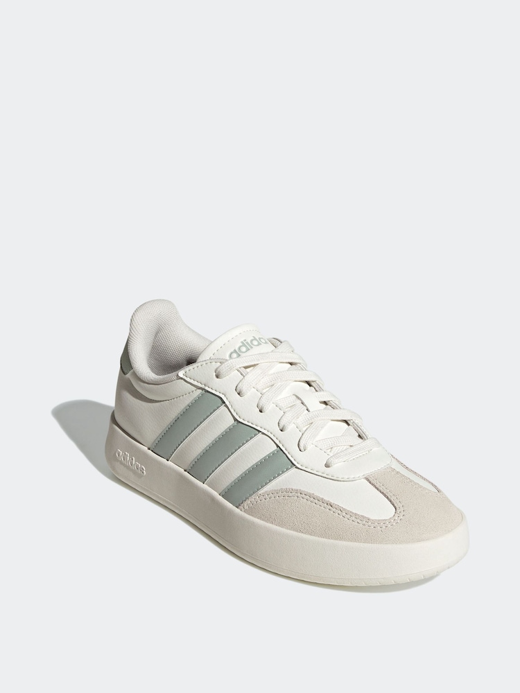 adidas White Barreda Trainers - Image 3 of 9