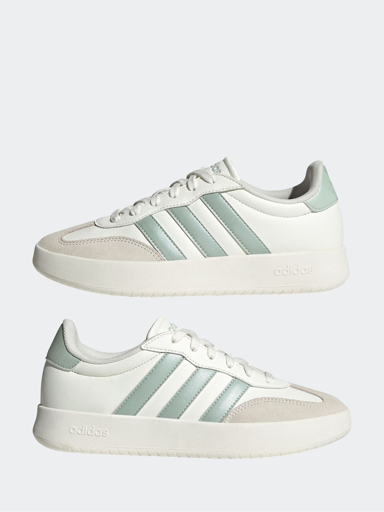 adidas White Barreda Trainers - Image 5 of 9