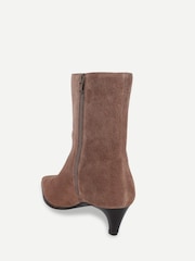 Hellbraun - Off The Hook Pheonix Suede Kitten Heel Ankle Boots - Bild 3 von 6