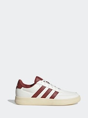 adidas White/Burgundy Breaknet Trainers - Image 1 of 9
