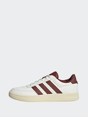 adidas White/Burgundy Breaknet Trainers - Image 2 of 9