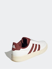 adidas White/Burgundy Breaknet Trainers - Image 4 of 9
