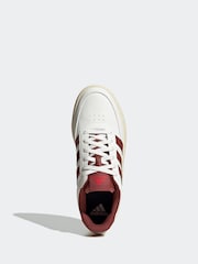 adidas White/Burgundy Breaknet Trainers - Image 6 of 9