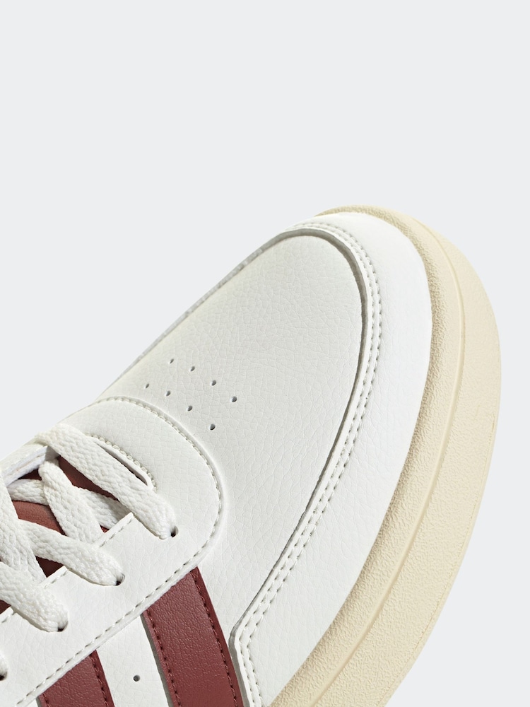 adidas White/Burgundy Breaknet Trainers - Image 8 of 9