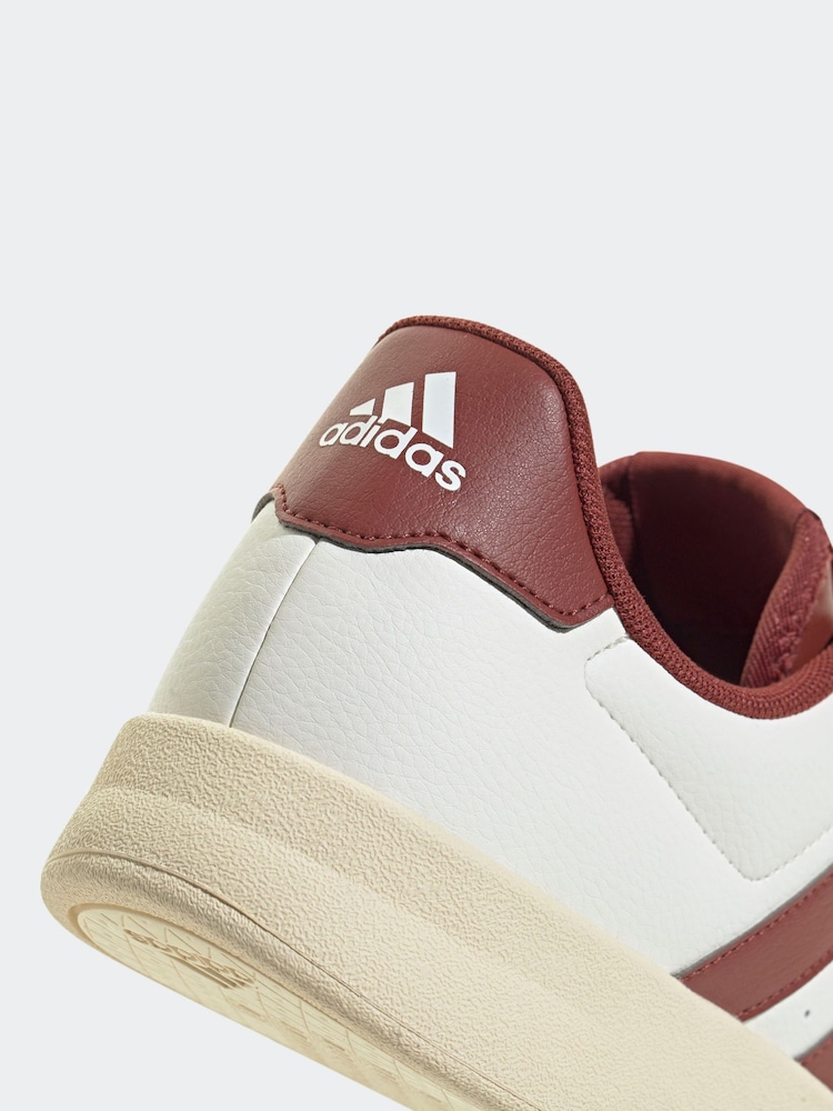 adidas White/Burgundy Breaknet Trainers - Image 9 of 9