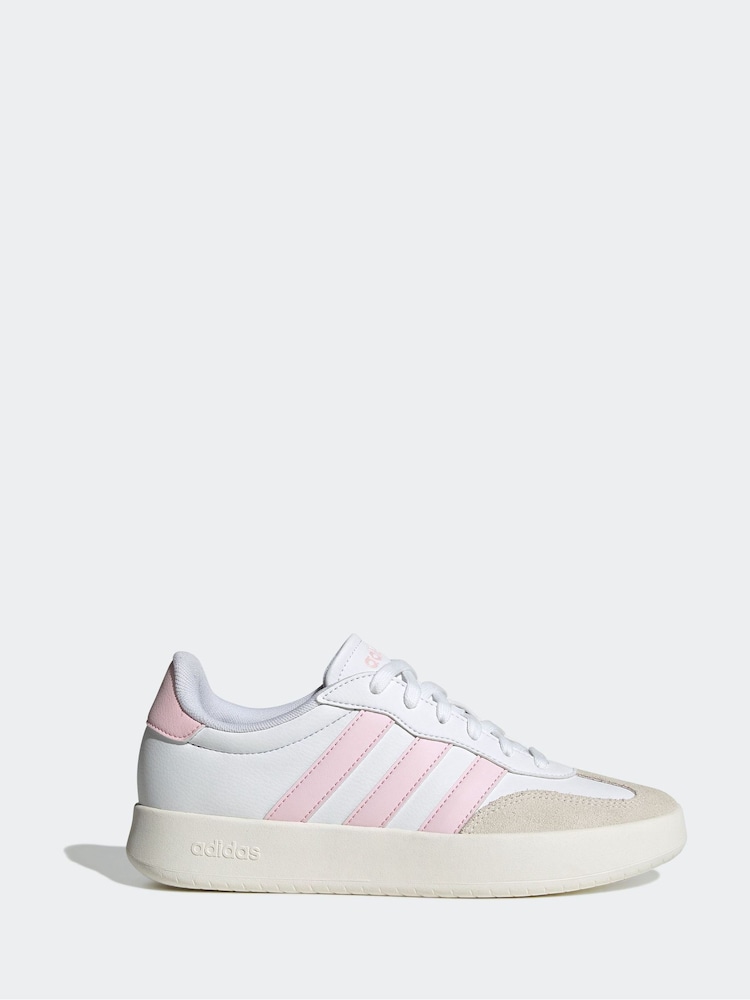 adidas White/Grey Barreda Animal Print Trainers - Image 1 of 9