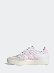 adidas White/Grey Barreda Animal Print Trainers - Image 2 of 9