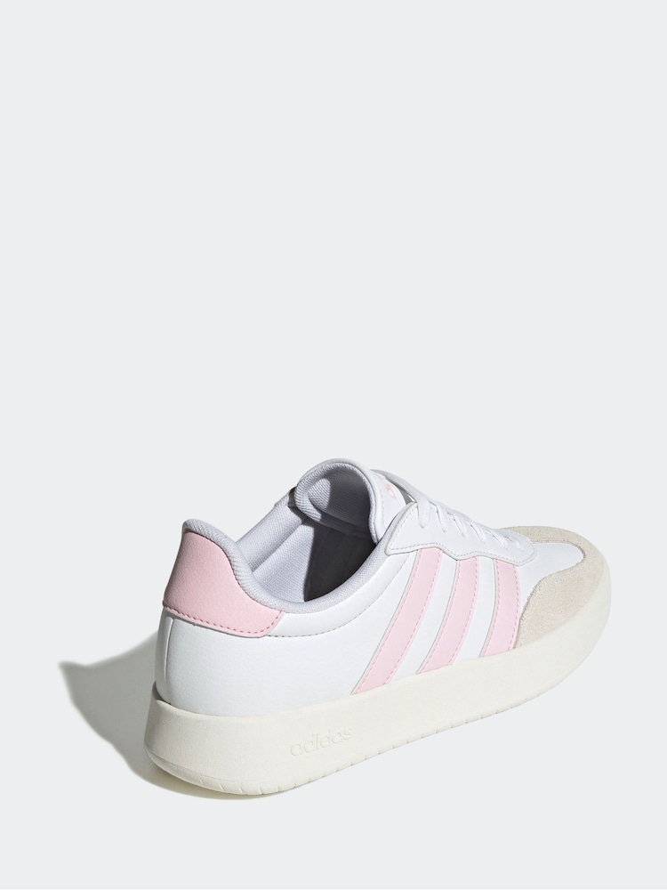 adidas White/Grey Barreda Trainers - Image 4 of 9