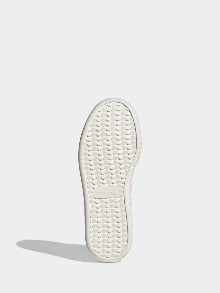 adidas White/Grey Barreda Trainers - Image 7 of 9