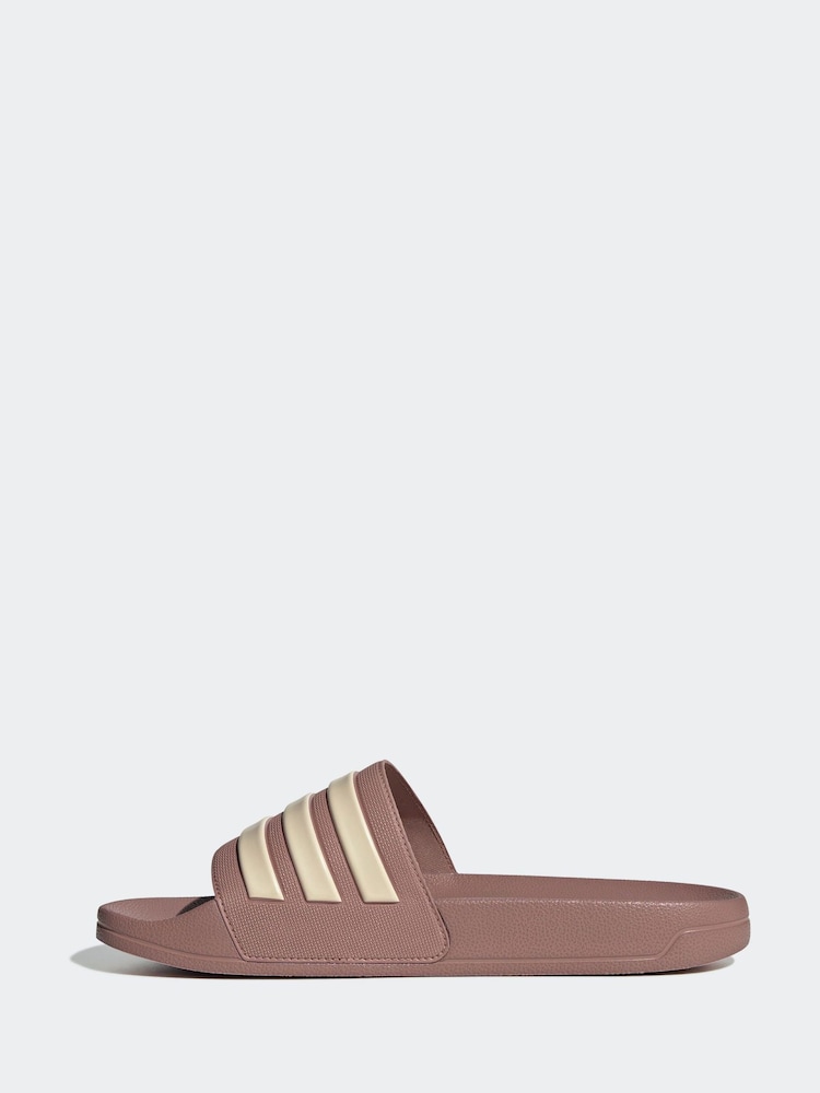 adidas Red Adilette Shower Slides - Image 2 of 9