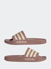 adidas Red Adilette Shower Slides - Image 5 of 9