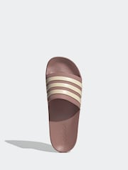 adidas Red Adilette Shower Slides - Image 6 of 9