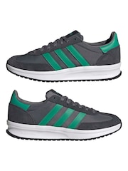 adidas Black/Green Run 72s Trainers - Image 5 of 9