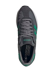 adidas Black/Green Run 72s Trainers - Image 7 of 9