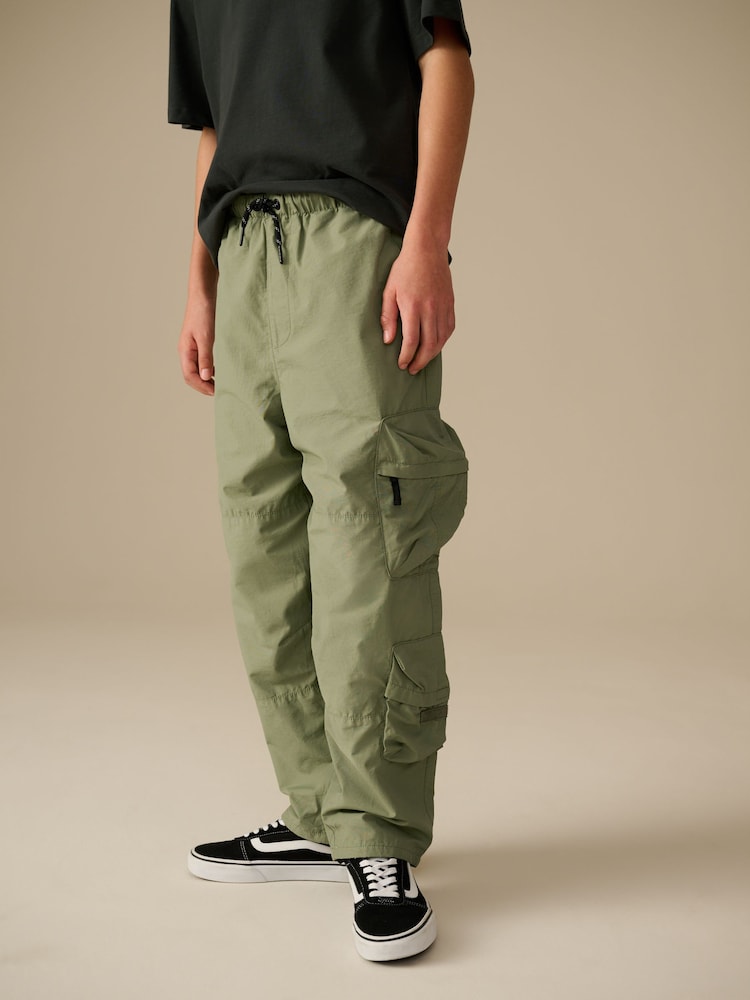 Sage Green Baggy Pocket Cargo Trousers (3-16yrs) - Image 1 of 8