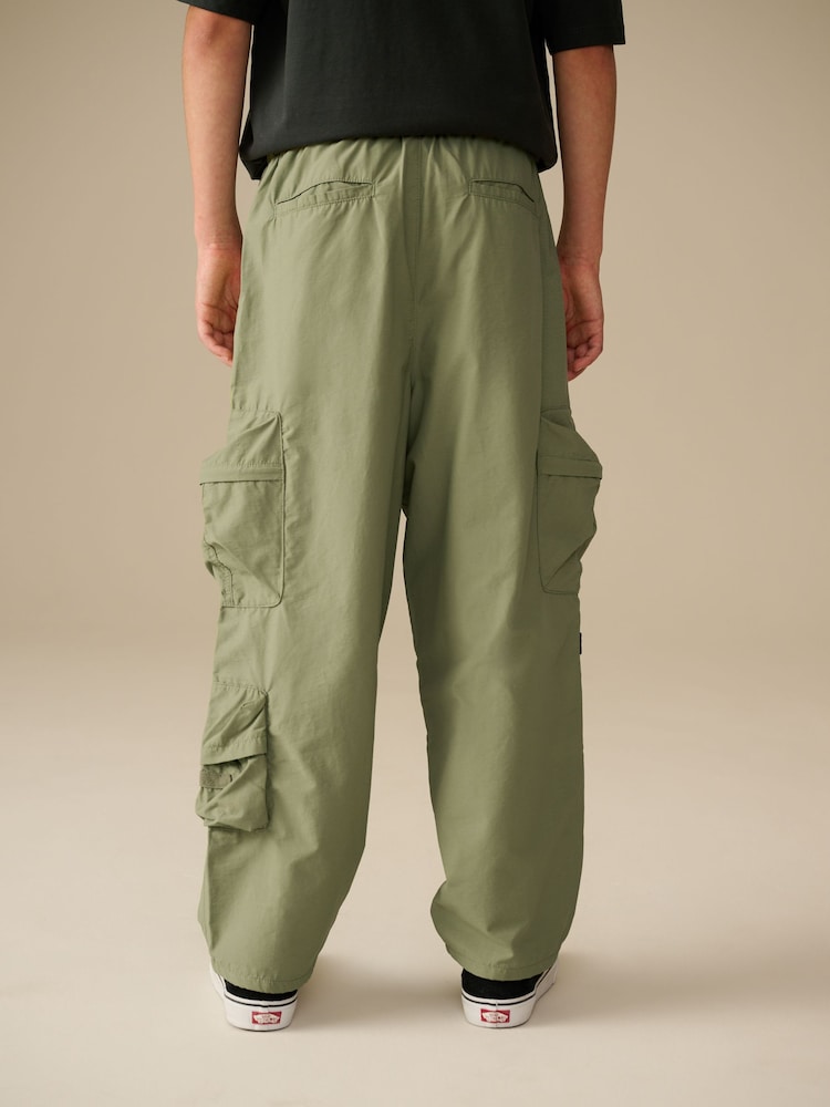 Sage Green Baggy Pocket Cargo Trousers (3-16yrs) - Image 3 of 8