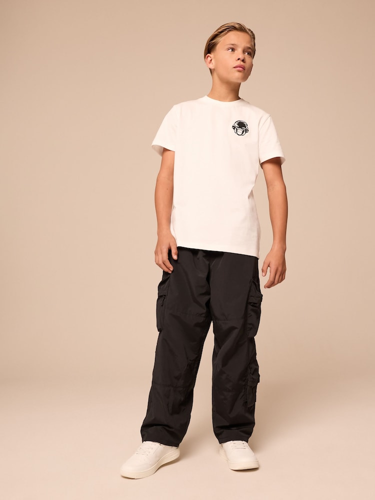 Black Baggy Pocket Cargo Trousers (3-16yrs) - Image 4 of 9