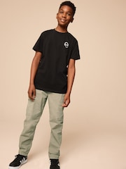 Neutral Tapered Leg Cargo Trousers (3-16yrs) - Image 3 of 10