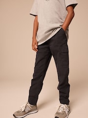 Black Tapered Leg Cargo Trousers (3-16yrs) - Image 1 of 7