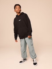 Grey 100% Cotton Wide Tapered Cargo Trousers (3-16yrs) - Image 2 of 10