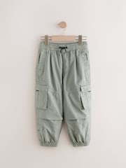 Grey 100% Cotton Wide Tapered Cargo Trousers (3-16yrs) - Image 6 of 10
