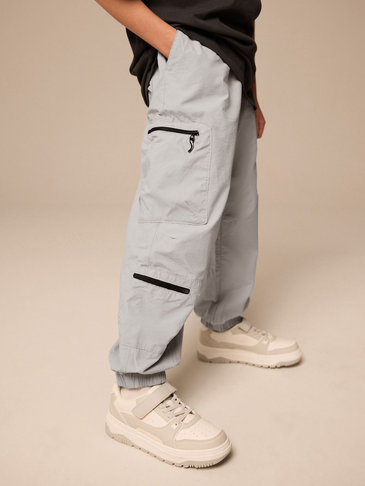 Grey Cargo Zip Pocket Trousers (3-16yrs) - Image 1 of 10