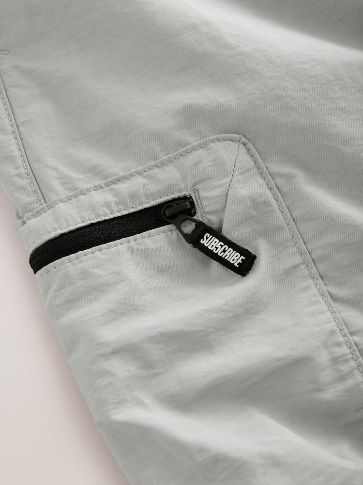 Grey Cargo Zip Pocket Trousers (3-16yrs) - Image 9 of 10