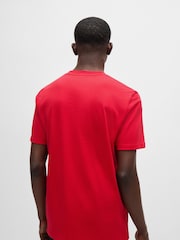HUGO Pink Stacked Logo 100% Cotton Jersey T-Shirt - Image 2 of 5