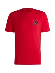 HUGO Pink Stacked Logo 100% Cotton Jersey T-Shirt - Image 5 of 5
