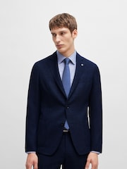 BOSS Blue BOSS Linen Slim Fit Jacket - Image 1 of 6