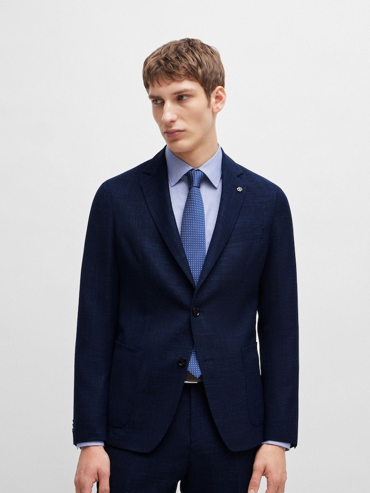 BOSS Blue BOSS Linen Slim Fit Jacket - Image 1 of 6