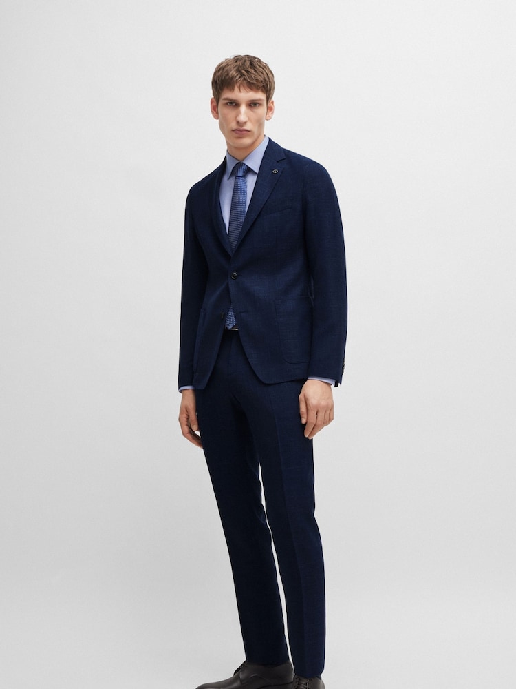 BOSS Blue BOSS Linen Slim Fit Jacket - Image 2 of 6 BOSS Blue BOSS Linen Slim Fit Jacket - Image 2 of 6