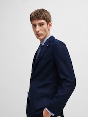 BOSS Blue BOSS Linen Slim Fit Jacket - Image 4 of 6
