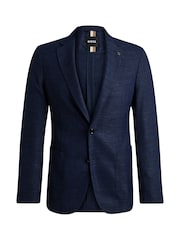 BOSS Blue BOSS Linen Slim Fit Jacket - Image 6 of 6