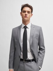 BOSS Black Micro-Patterned Tie In A Silk Blend - Image 3 of 3