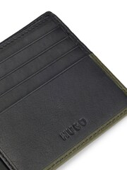 HUGO Logo Lettering Wallet In Two-Tone Leather - Image 4 of 4