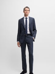 BOSS BOSS Micro-vzorčast; z vzorcem v standardnem kroju Wool jakna; suknjič - Slika 2 iz 7