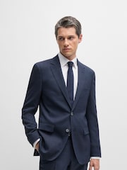 BOSS BOSS Micro-vzorčast; z vzorcem v standardnem kroju Wool jakna; suknjič - Slika 3 iz 7