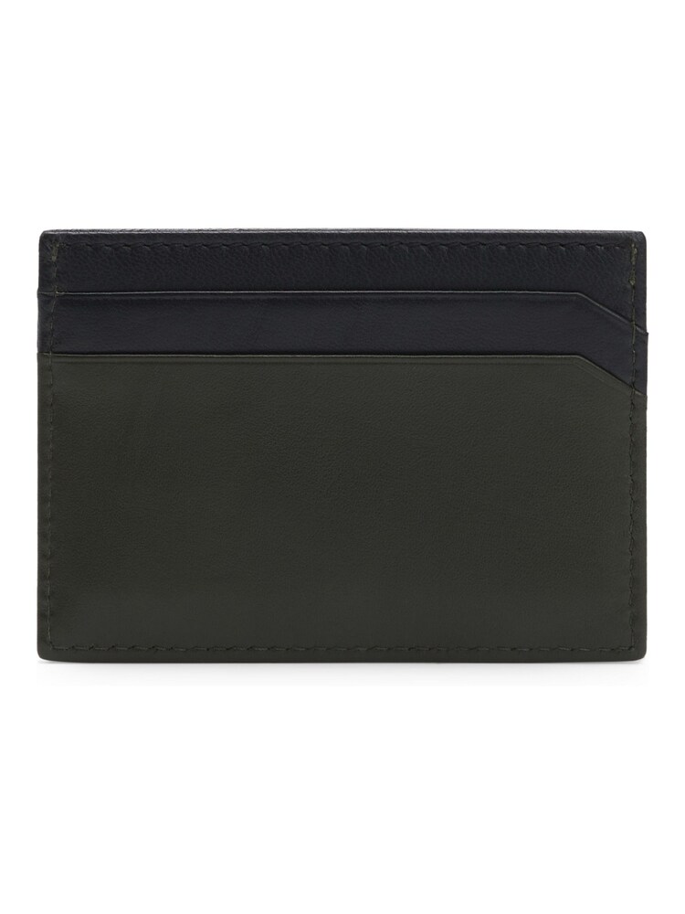HUGO Black Two-Tone Leather Card Holder With Logo Lettering - Image 4 of 4
