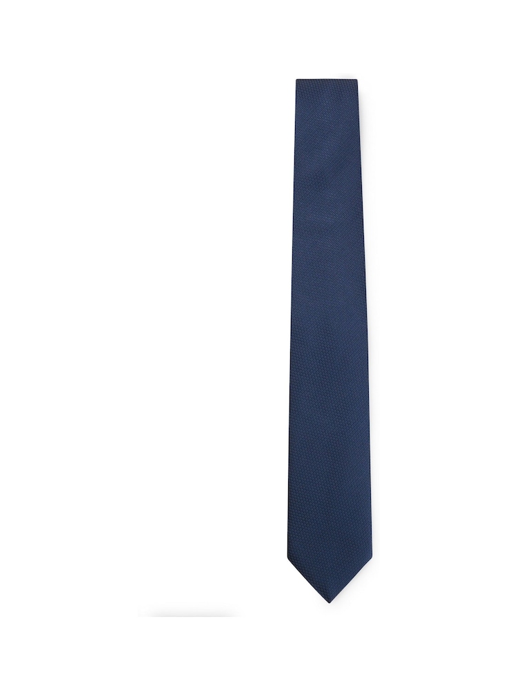 modra - BOSS Mikro-vzorčast; z vzorcem kravata In A Silk Blend - Slika 1 iz 3
