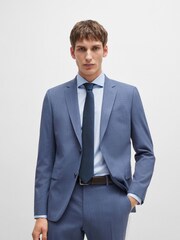modra - BOSS Mikro-vzorčast; z vzorcem kravata In A Silk Blend - Slika 3 iz 3