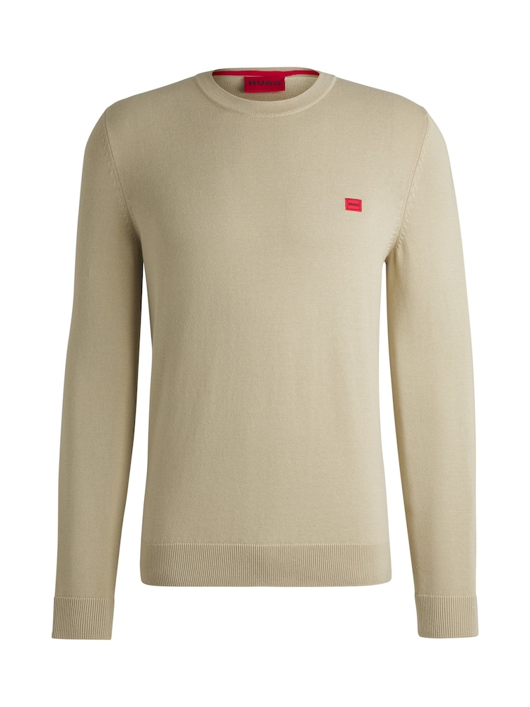 HUGO Natural Logo Label 100% Cotton Sweater - Image 5 of 5 HUGO Natural Logo Label 100% Cotton Sweater - Image 5 of 5